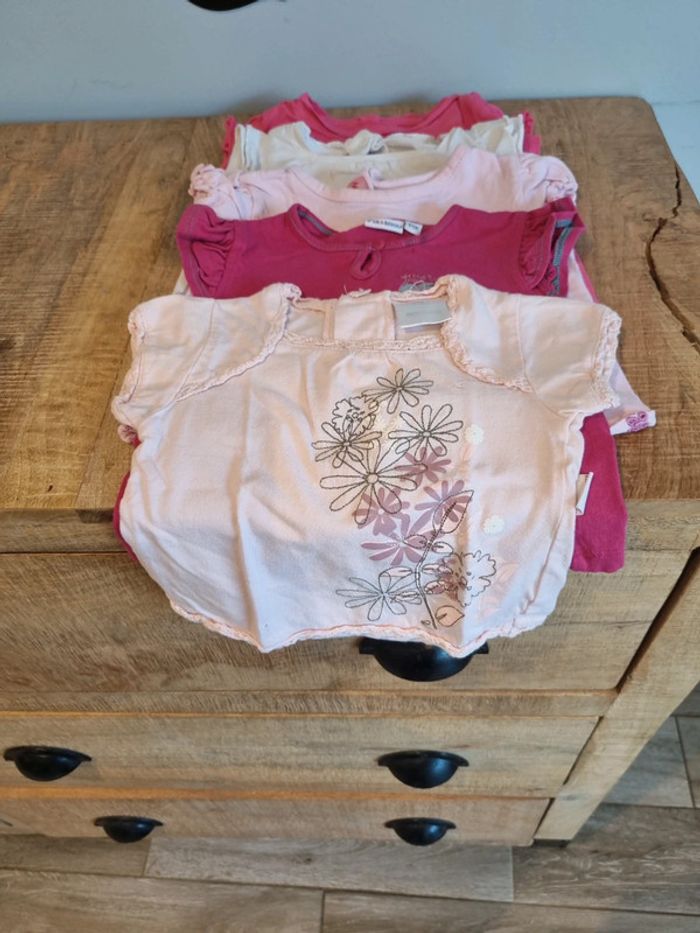 Lot de 5 Tee-shirt manches courtes 6 mois - photo numéro 2