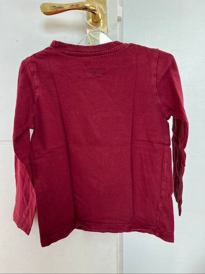 T-shirt Vertbaudet rouge brique Copains 4A TBE - photo numéro 3