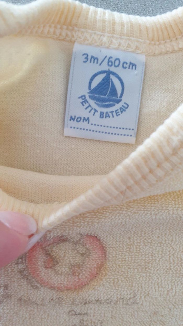 Body/combishort 3 mois Petit bateau - photo numéro 3