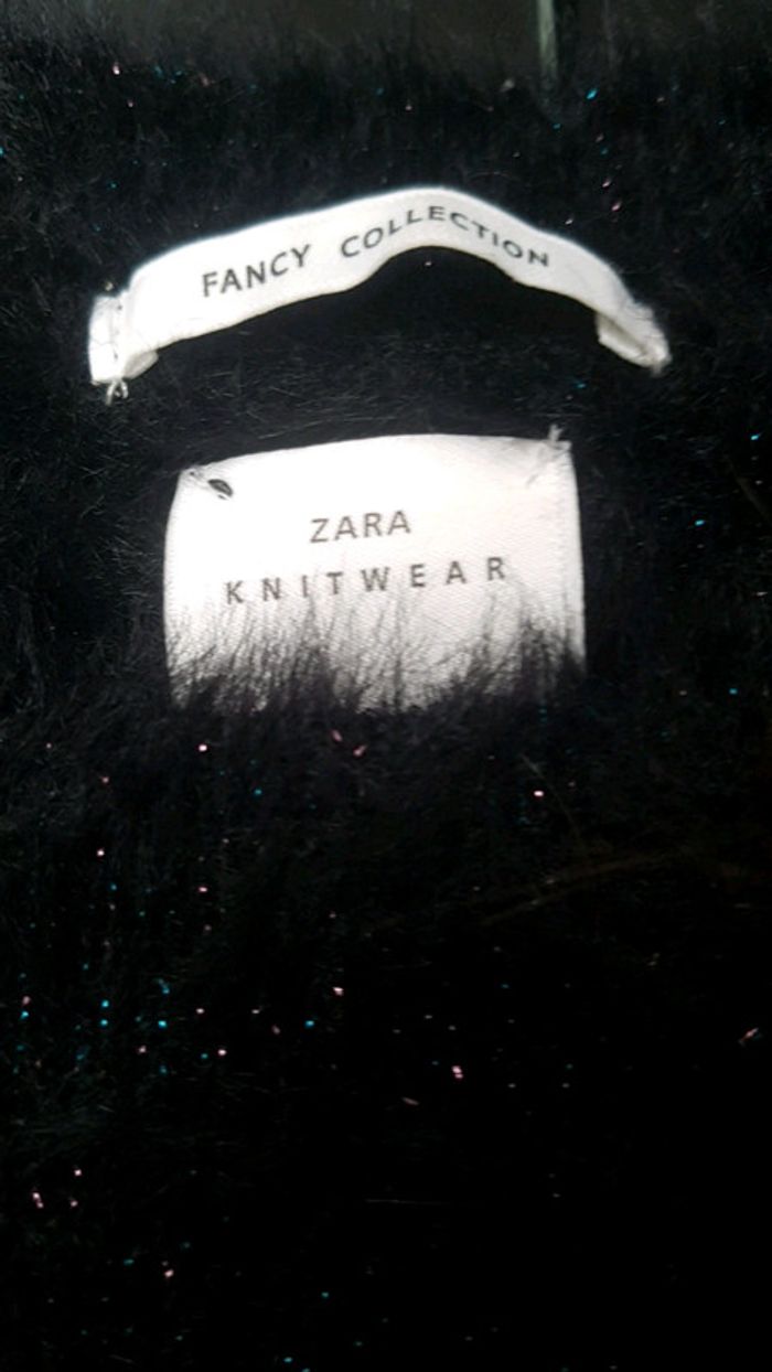 haut doux pailleté noir zara - photo numéro 3