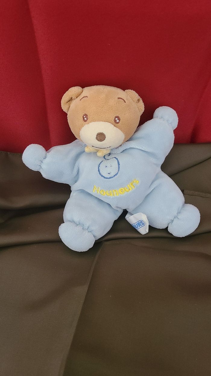 Doudou Ours Nounours - Bleu - photo numéro 4