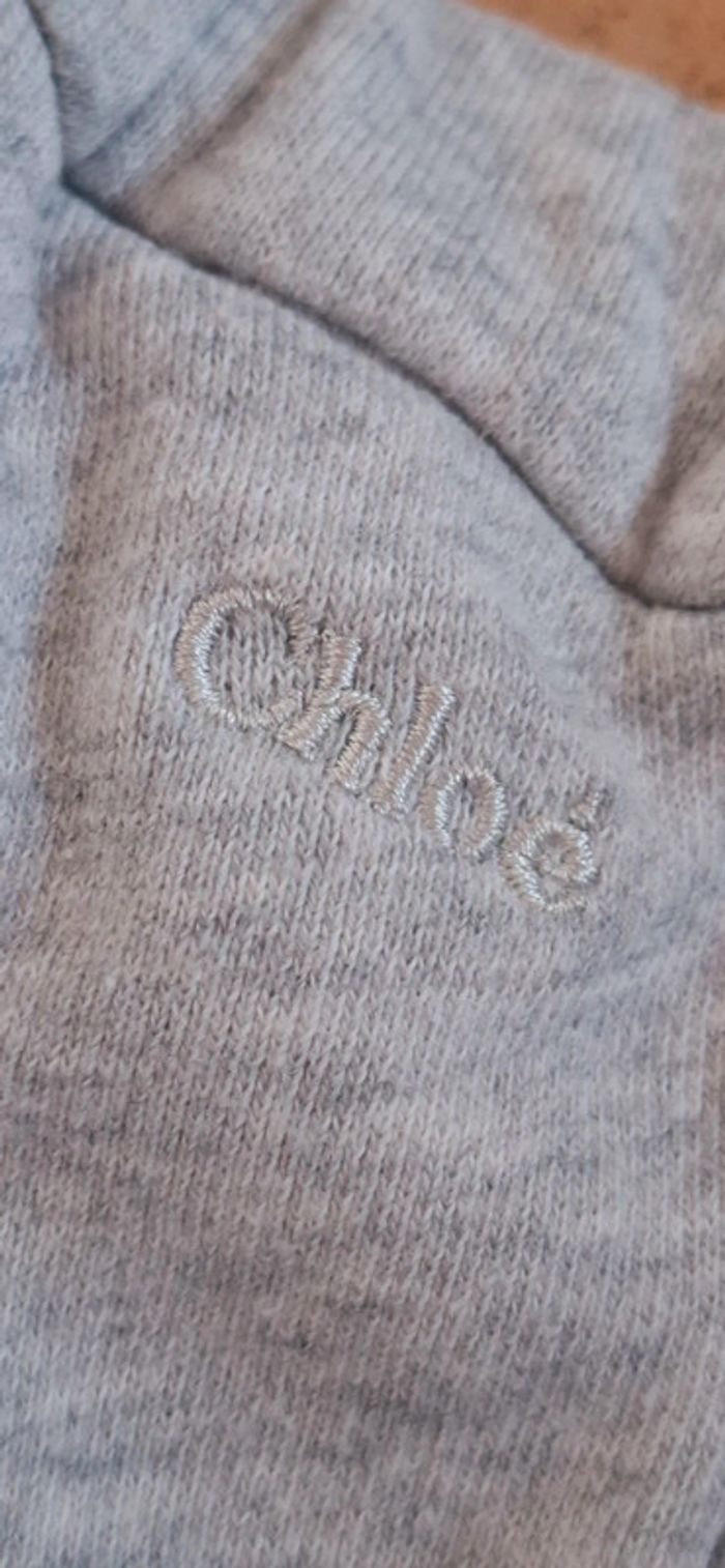Short gris avec dentelle – Chloé marque de créateur  – Taille 3 ans - photo numéro 6