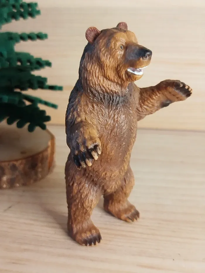 Schleich ours brun debout Figurine Animal de la forêt - photo numéro 2