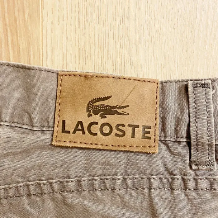 Lacoste Pantalon Urban Style Homme Gris Taupe Exclusif Menswear Vintage (Taille 46) - photo numéro 2