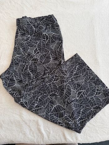 👖 Pantalon légé et fluide -feuilles noir et blanc - femme taille 44 - Inextenso-très bon état