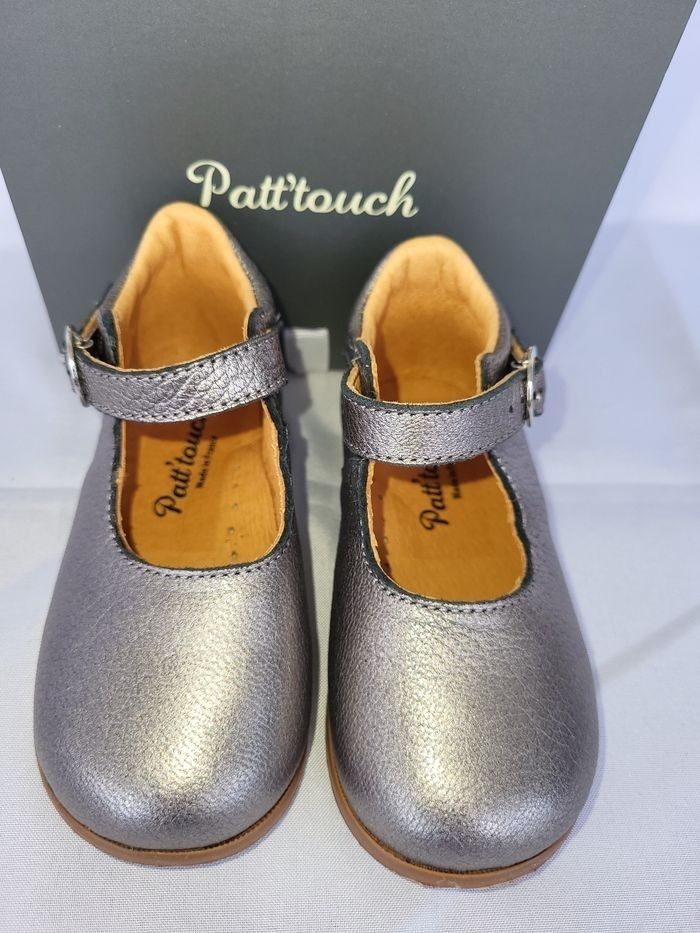 Chaussures charles IX fille en cuir argent Point 20 Made in France 🇨🇵 - photo numéro 2