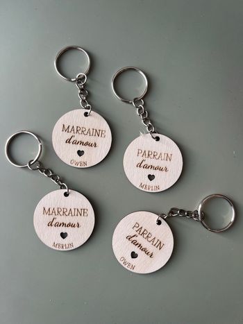Porte clé parrain ou marraine 