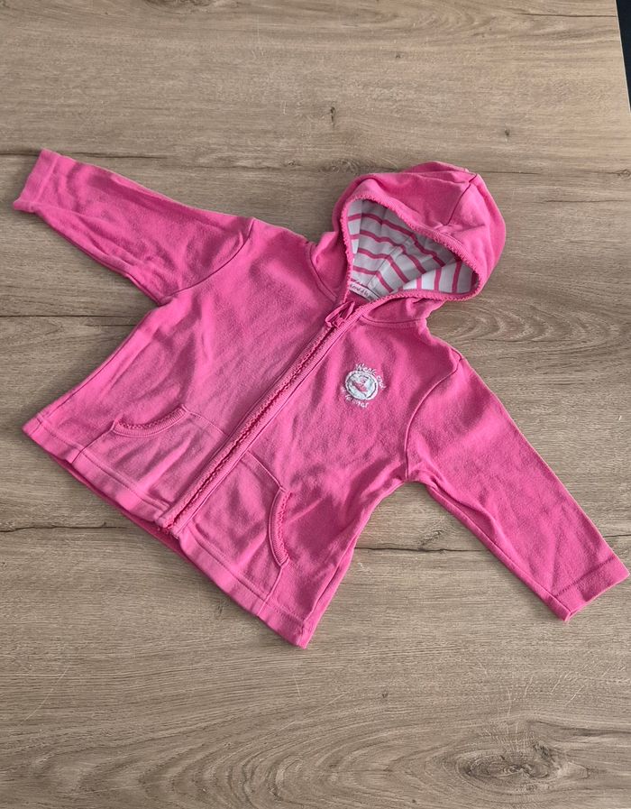 Gilet zippé à capuche 12 mois