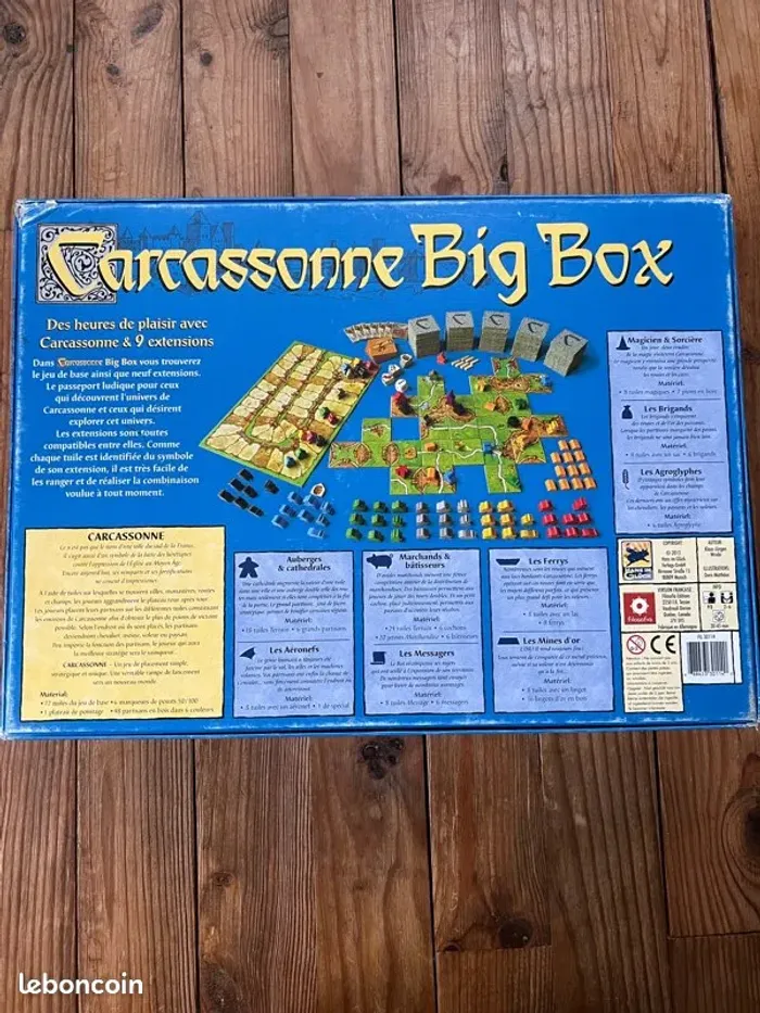 Carcassonne Big Box 9 extensions - manque quelques pièces - photo numéro 3