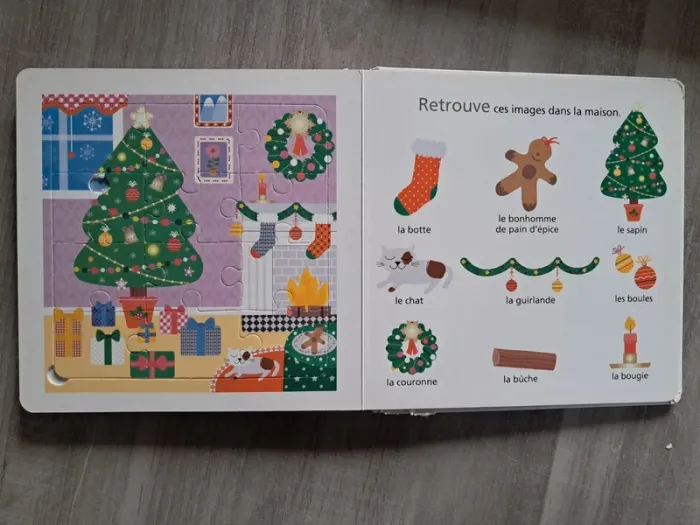 Livre mon imagier puzzle de Noël - photo numéro 7