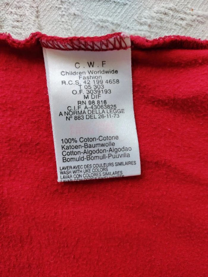 Tee shirt rouge timberland 18 mois - photo numéro 3