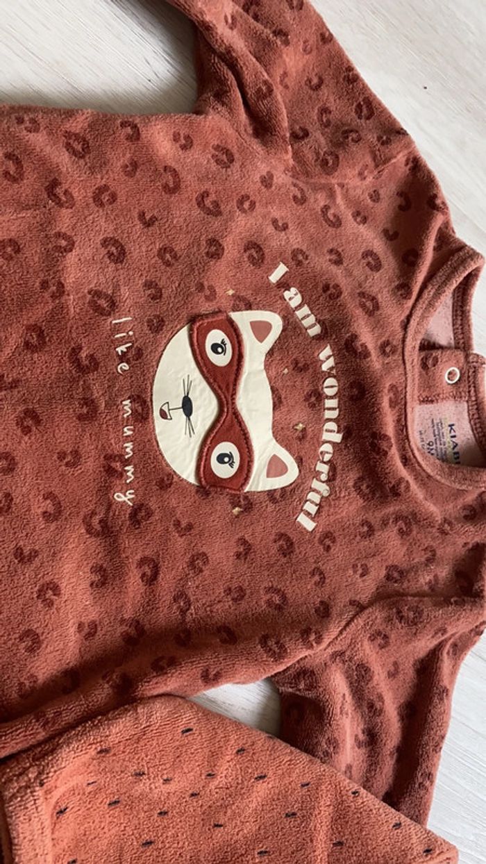 Lot deux pyjamas 9 mois - photo numéro 2