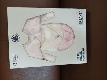 lot de 3 bodies manches longues fille naissance 0 mois 