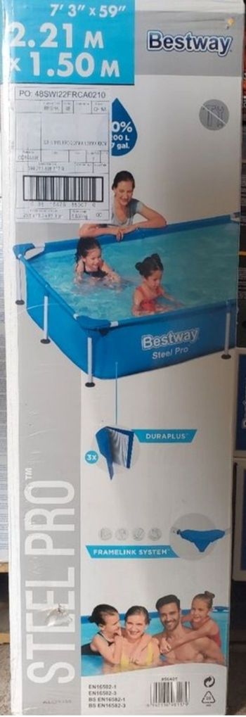 Piscine BESTWAY Steel Pro 2,21M × 1,50M.