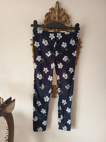 Legging fleurs blanche