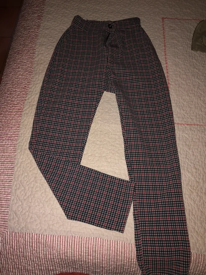 Pantalon à carreaux Pull&Bear - photo numéro 2