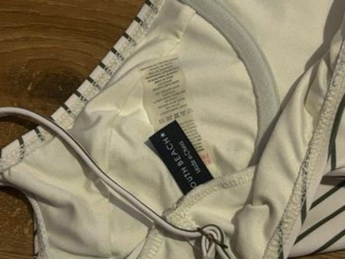 Body maillot de bains à rayures blanc et vert - photo numéro 4