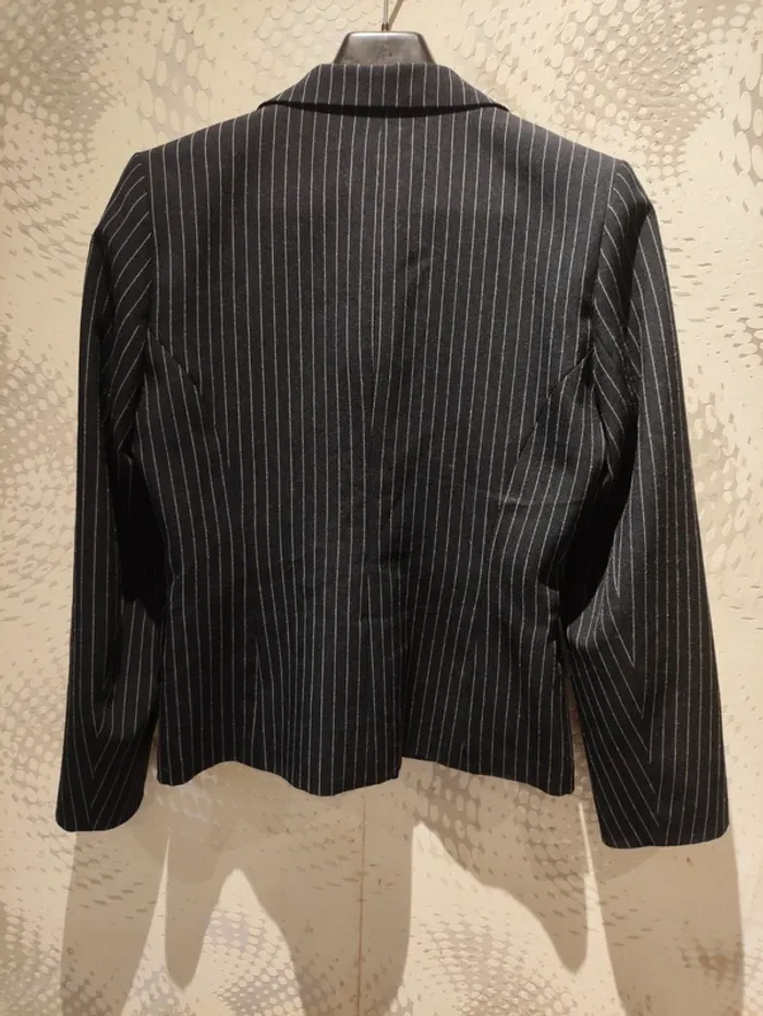 Veste blazer cintré La city made in France rayée vintage taille 3 40 - photo numéro 6