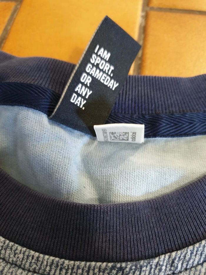 Tshirt homme Adidas M bleu marine/bleu ciel - photo numéro 5