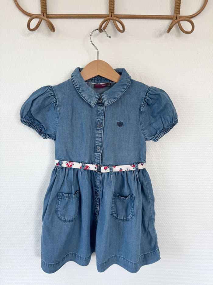 Sergent Major Robe manches courtes couleur jean 2 ans