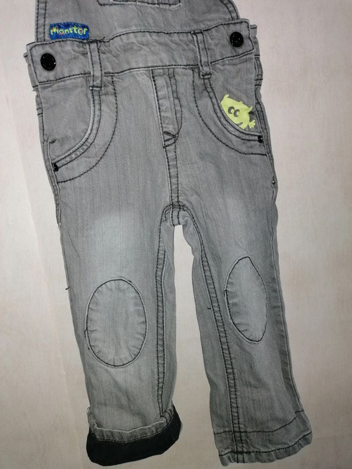 Salopette en jeans grise Kidkanai, 24mois-86cm - photo numéro 3