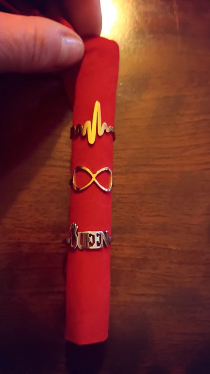 Lot bagues acier neuves