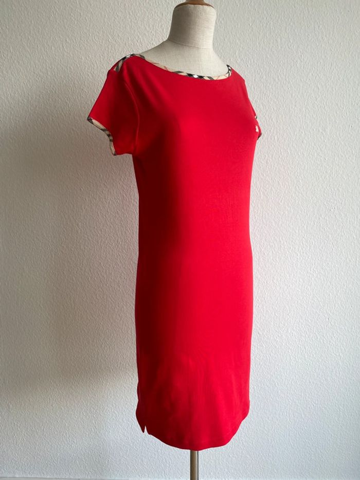 Robe t-shirt rouge logo Burberry