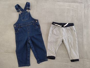 Lot pantalons (salopette et jogging)