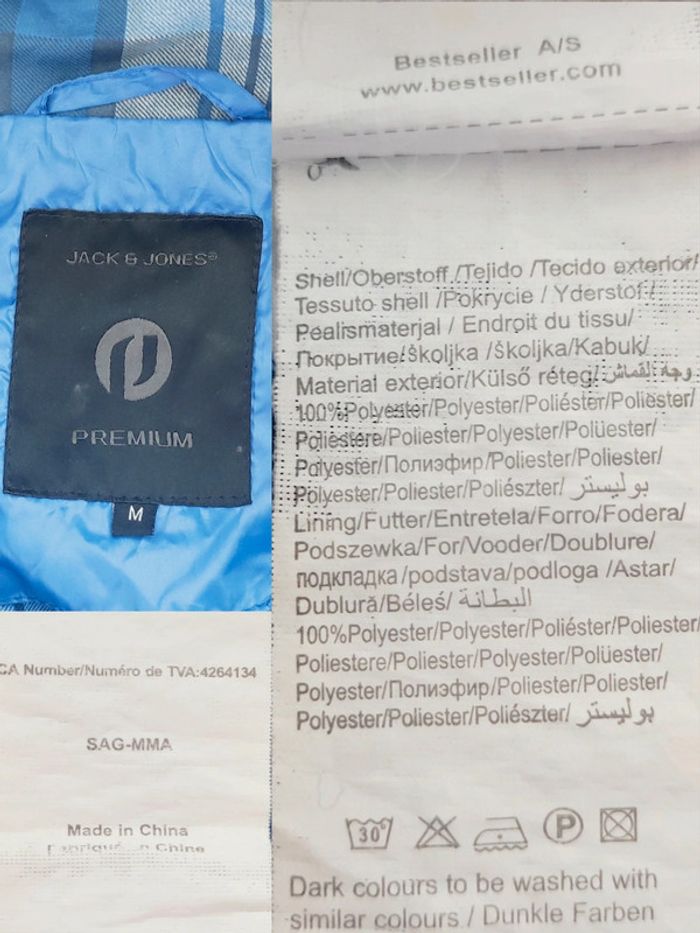 Veste bombers premium bleu / Jack & Jones - 38/M - photo numéro 8