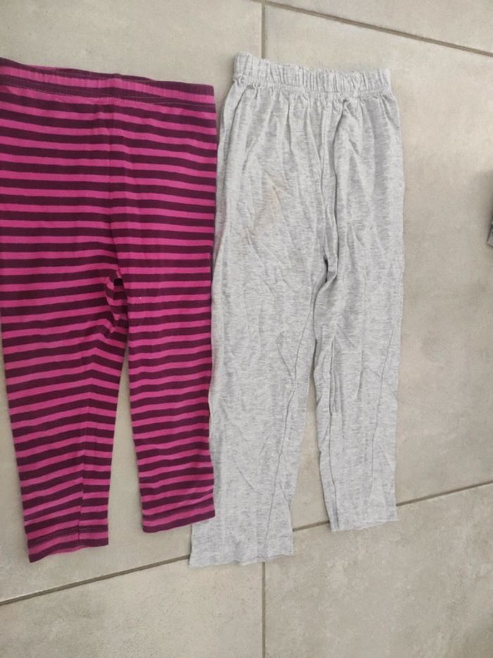 Lot de 3 leggings et 1 pyjama en velours 3 ans - photo numéro 6