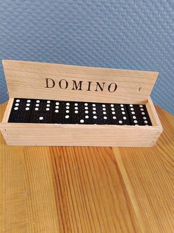 🎲 Jeu de DOMINO en boîte bois – Classique intemporel 🎲