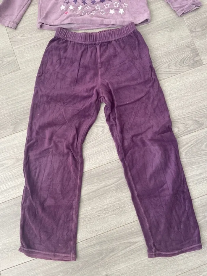 Pyjama fille velours violet - photo numéro 4