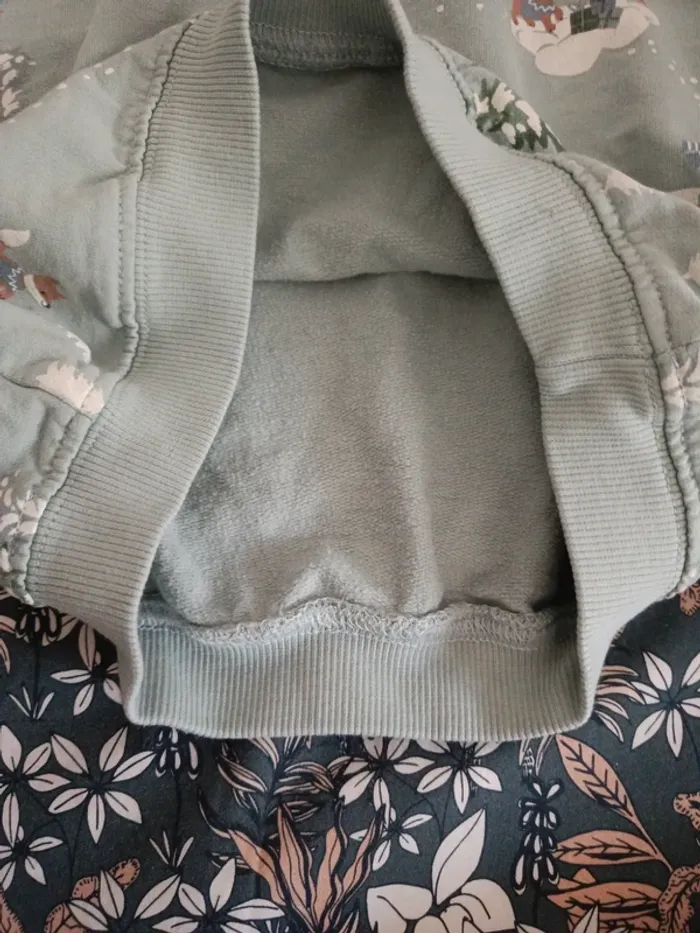Ensemble pull et pantalon turquoise hiver H&M 86cm - photo numéro 5