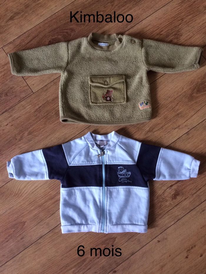 Pull et gilet zippé 6 mois