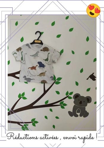 T-shirt 9 mois dinosaures
