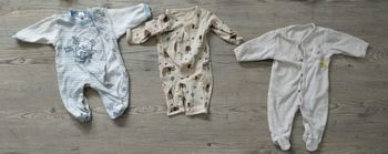Lots de 3 pyjamas 56 cm
