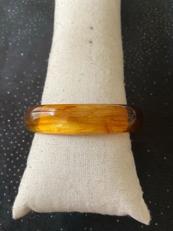 Bracelet jonc marron transparent