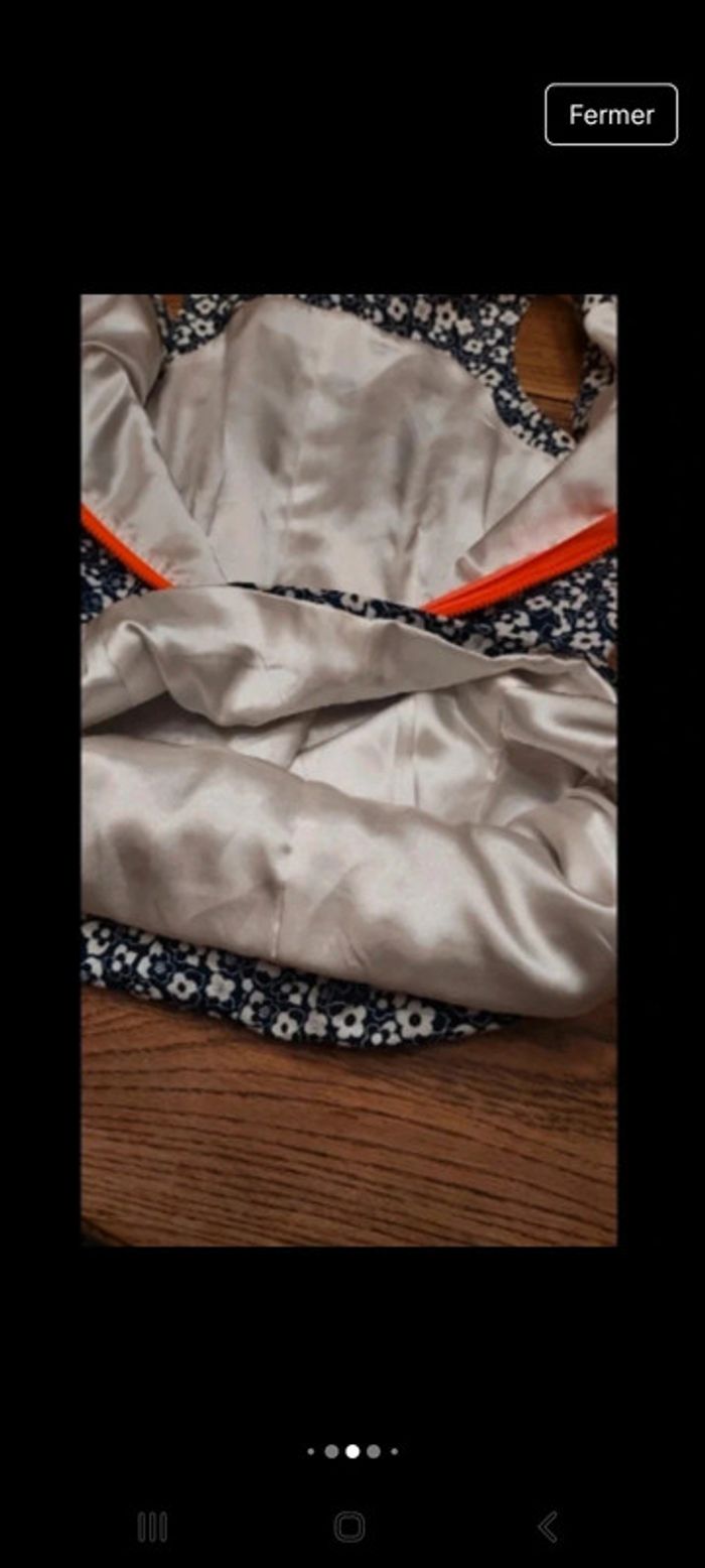Robe bleu fleuries Essentiel Antwerp taille 38 - photo numéro 13