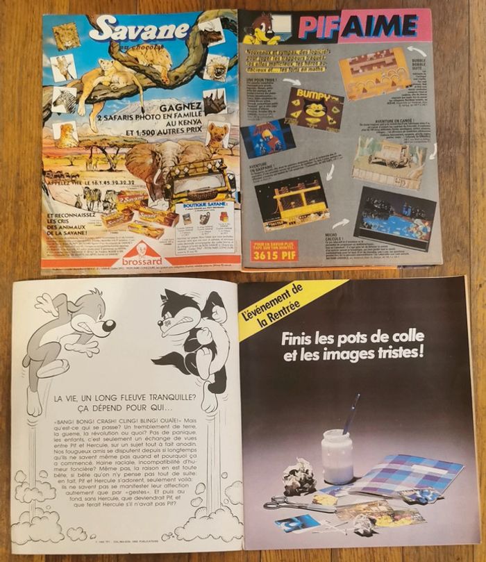 Ancien pif gadget avec album pif et hercule + poster Michael Jackson N°1093 1990 vintage - photo numéro 2