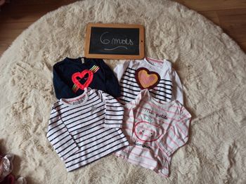 Lot t shirt manches longues fille