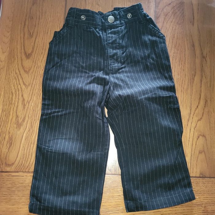 Pantalon noir rayure 12.mois