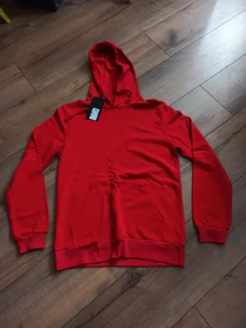 Pull/sweat à capuche homme rouge uni M