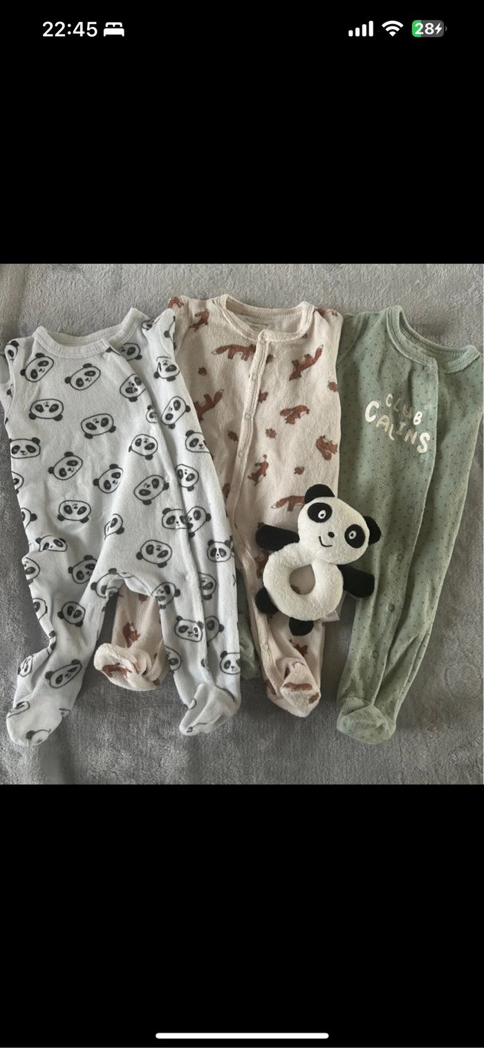 3 pyjamas velours