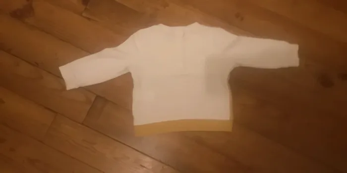 Pull blanc et moutarde kiabi 18 mois - photo numéro 4