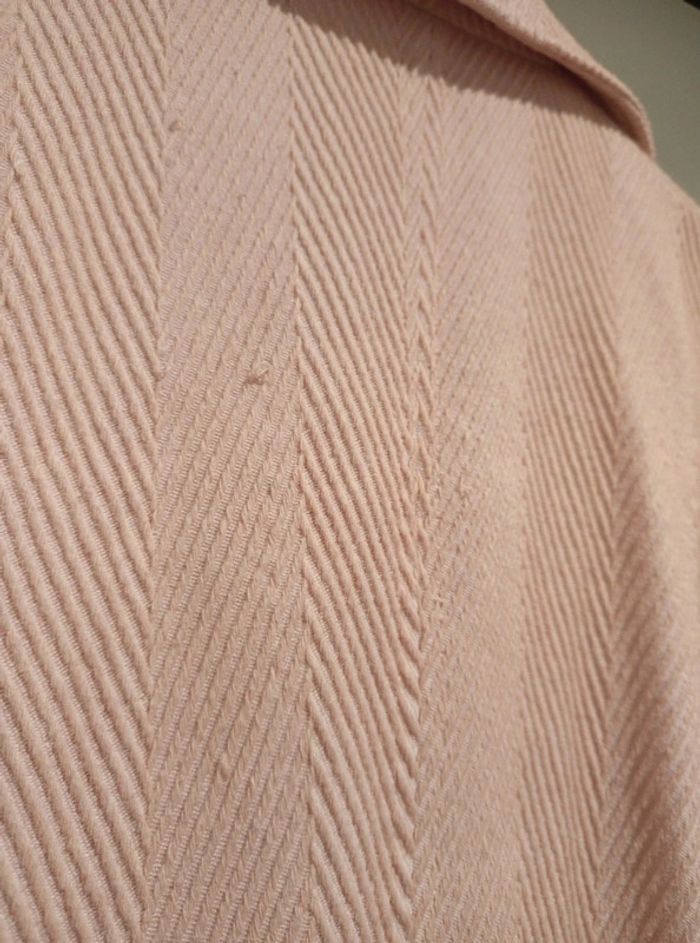 🔝 Manteau d'hiver manches longues Mango rose pâle taille XL 42 en laine polyester viscose et acétate - photo numéro 10