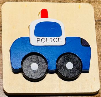 4 Puzzle en bois pour enfant - Véhicules