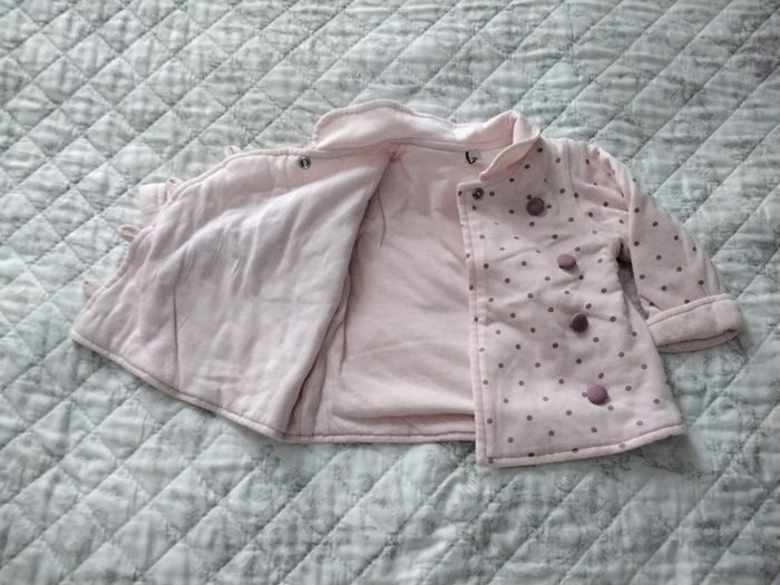 Vêtement Bébé Fille - Gilet rose - 3 mois - photo numéro 3
