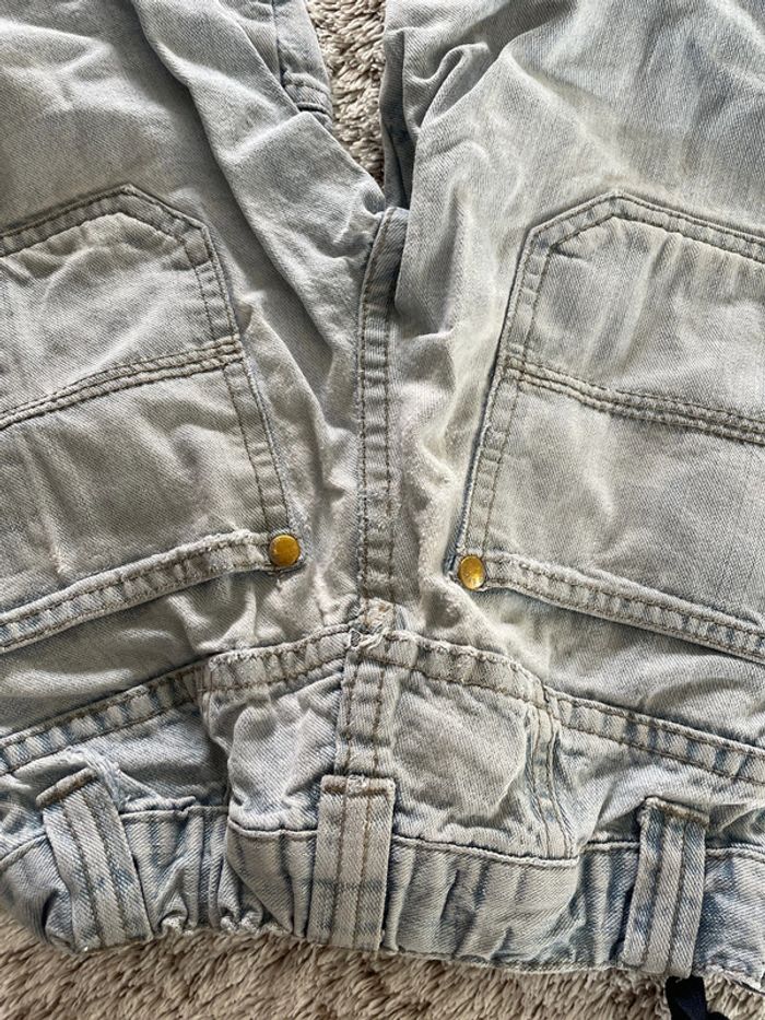 Short en jean été garçon réglable à la taille - photo numéro 3