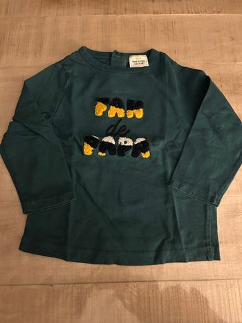 T-shirt vert fan de papa 