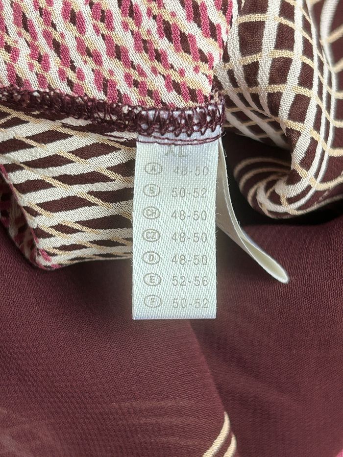 Tunique rose bordeaux transparente Canda - Taille 50/52 - photo numéro 7